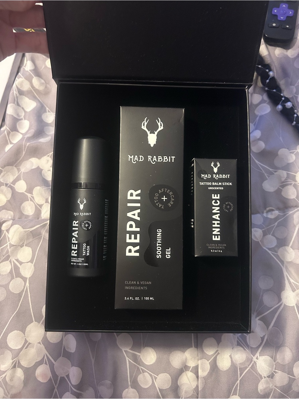 Men’s Repair Soothing Gel & Enhance Balm Set — Black